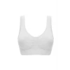 Beyaz Dikişsiz Kadın Pedli Sütyen Korse - 704