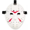 Beyaz Renk Kırmızı Çizgili Tam Yüz Hokey Jason Maskesi Hannibal Maskesi