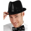 Disko  Siyah Payetli Fötr Şapka Yetişkin Boy