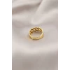 Gold Renk Metal Zincir Model Taşlı Kadın Yüzük