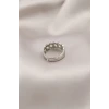 Gümüş Renk Metal Zincir Model Taşlı Kadın Yüzük