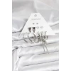 Gümüş Renk Pirinç 6lı Kadın Küpe Seti