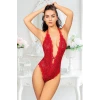 Kırmızı Çift Çapraz İpli Bodysuit - 891