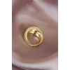 Metal Gold Renk Ayarlamalı Kadın Yüzük
