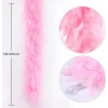 Pembe Renk Kabarık Kalın Otriş Boa Tüy 6 Cm Genişlik 180-200 Cm Uzunluk