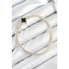 Pirinç Charm Zirkon Taşlı Yonca Model Gold Renk Kadın Bileklik