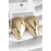 Pirinç Gold Renk Badem Model Kadın Küpe