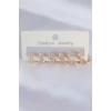 Pirinç Gold Renk Kalp Model Küpe Seti