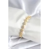 Pirinç Gold Renk Yıldız Model Kadın Bileklik