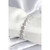Pirinç Gümüş Renk Yıldız Model Kadın Bileklik