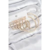 Pirinç Halka Model Gold Renk Kadın Set Küpe
