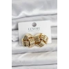 Pirinç Sarmal Gold Renk Kadın Küpe