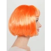 Turuncu Renk Parti Peruğu Küt Saç