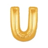 U Harf Folyo Balon Altın Renk  40 İnç