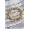Vip Seri Gurmet Zirkon Taşlı Gold Renk Bileklik