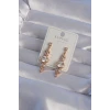 XUPİNG Rose Renk Zirkon Taşlı Geometrik Sallantılı Küpe