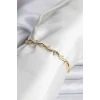 Zikzak Model Pirinç Gold Renk Bileklik