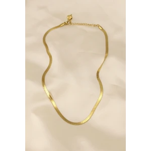 316L Çelik Altın Renk 45 cm İtalyan Zincir Model Kadın Kolye