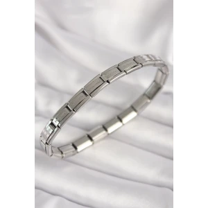316L Çelik Gümüş Renk İnce Yazılı Nomination Kadın Bileklik