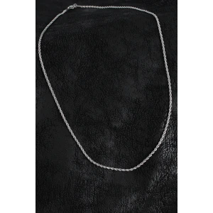 316L Çelik Halat Zincir Model Gümüş Renk Erkek Kolye