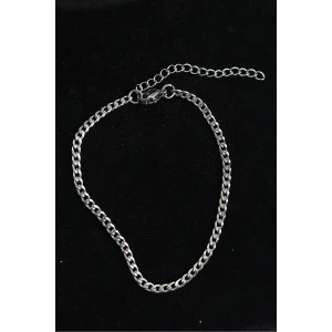 316L Çelik İnce Klasik Model Gümüş Renk Erkek Bileklik