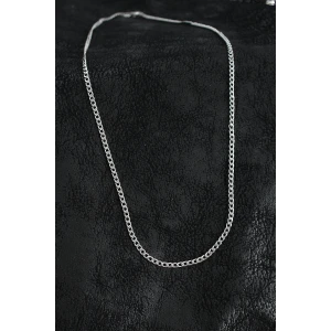 316L Çelik İnce Klasik Zincir Model Gümüş Renk Erkek Kolye