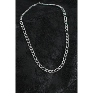 316L Çelik Kalın Figaro Zincir Model Gümüş Renk Erkek Kolye