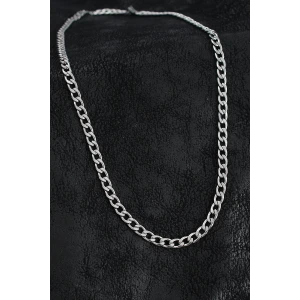 316L Çelik Kalın Klasik Zincir Model Gümüş Renk Erkek Kolye