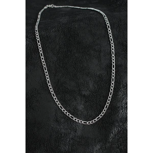 316L Çelik Klasik Figaro Zincir Model Gümüş Renk Erkek Kolye