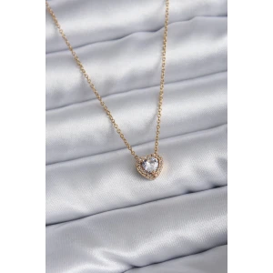 316L Çelik Zincir Gold Renk Charm Kadın Kolye