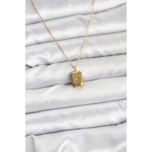 316L Çelik Zincir Gold Renk Minimal Kutup Yıldızı Model Kadın Kolye