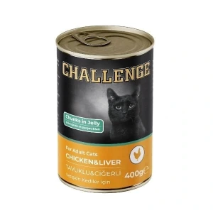 Challenge Tavuklu Ciğerli Yetişkin Konserve Kedi Maması 400 Gr