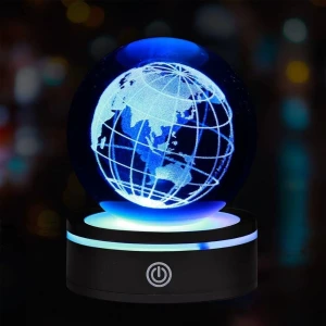 Dünya Tasarımlı Usb&039li Dönen Cam Küre