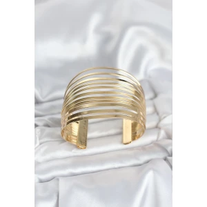 Gold Renk Pirinç Kaburga Model Kadın Bileklik