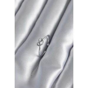 Gümüş Renk Düğüm Kalp Model Kadın Yüzük