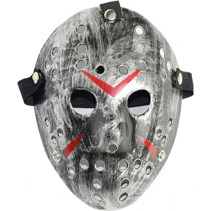 Jason Maskesi Hannibal Maskesi Metal Gümüş Renk 20x25 Cm