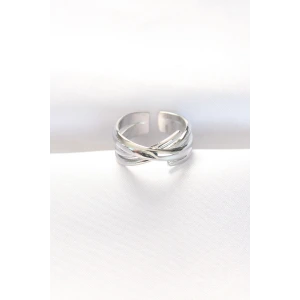 Kalın Silver Renk Ayarlanabilir Yüzük