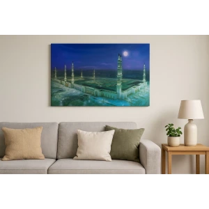 Mescid-i Nebevi Du Tablosu Resmi - İslami Hediye Seçeneği 40x60 Cm