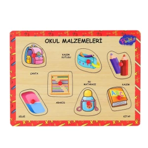Nessiworld ONY-196-197 Ahşap Tutmalı Okul Malzemeleri -Onyıl Oyuncak