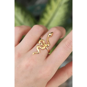 Pirinç Gold Renk Ayarlanabilir Yılan Yüzük