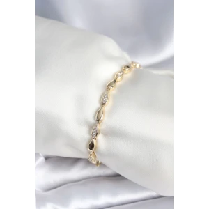Pirinç Gold Renk Damla Model Kadın Bileklik
