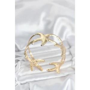 Pirinç Gold Renk Deniz Yıldızı Model Kadın Bileklik