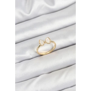 Pirinç Gold Renk Fiyonk Model Kadın Yüzük