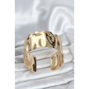 Pirinç Gold Renk Levha Model Kadın Bileklik