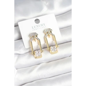 Pirinç Gold Renk Vintage Kadın Küpe