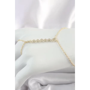 Pirinç Gold Renk Zirkon Taşlı Yılan Model Kadın Şahmeran