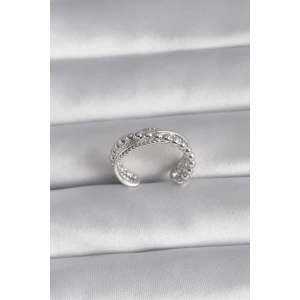 Pirinç Gümüş Renk Kadın Yüzük