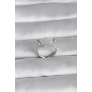 Pirinç Gümüş Renk Sedefli Kadın Yüzük