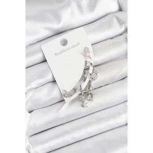 Pirinç Gümüş Renk Set Küpe