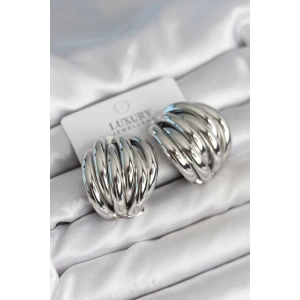 Pirinç Gümüş Renk Vintage Kadın Küpe